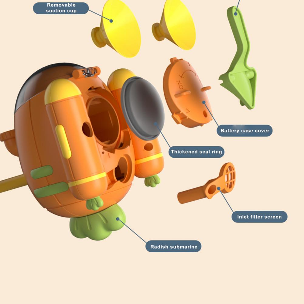JoyKidsGo™ Leak-Proof Electric Radish Submarine 🚿✨
