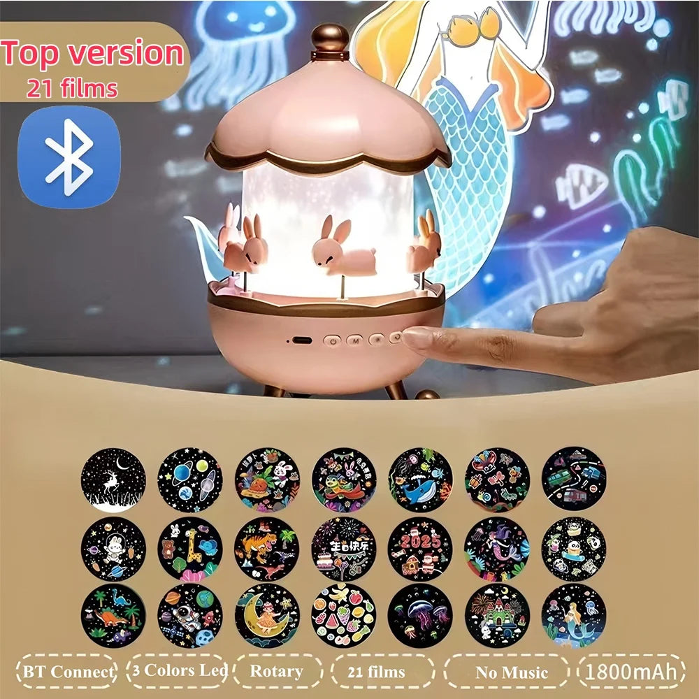 JoyKidsGo™ Kids Night Light Projector 21 Films & Bluetooth