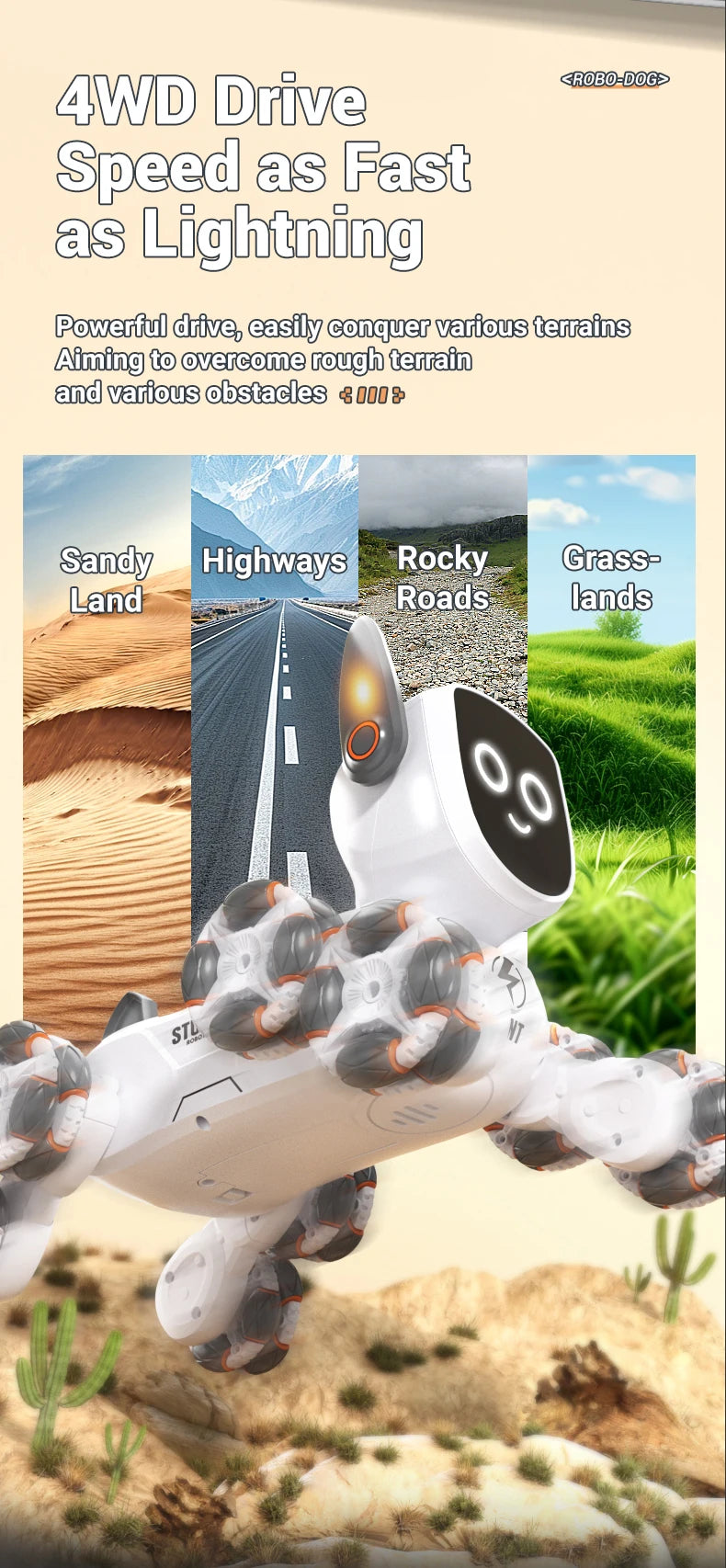 JoyKidsGo™ Remote Control Dog, Intelligent 360° Rotation