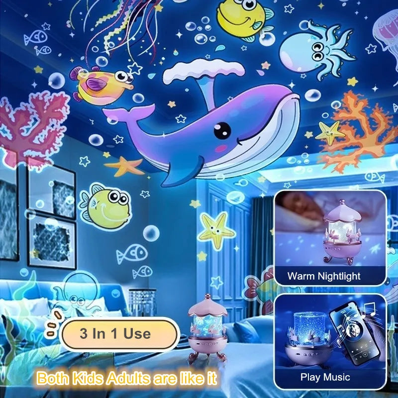 JoyKidsGo™ Kids Night Light Projector 21 Films & Bluetooth
