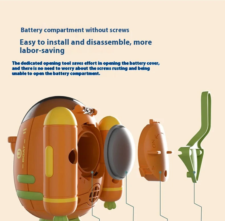 JoyKidsGo™ Leak-Proof Electric Radish Submarine 🚿✨