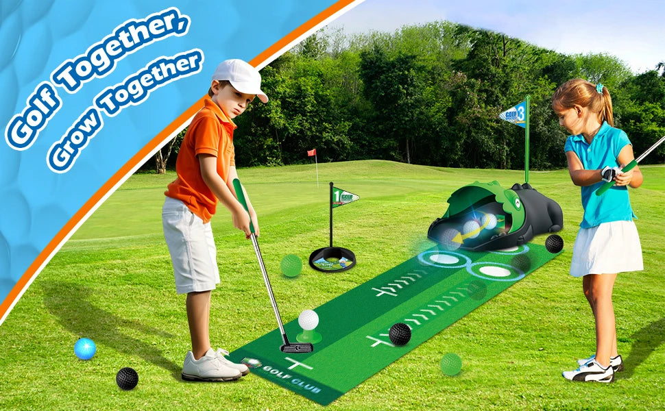 JoyKidsGo™ Golf Club Set with LED Automatic Ball Returner