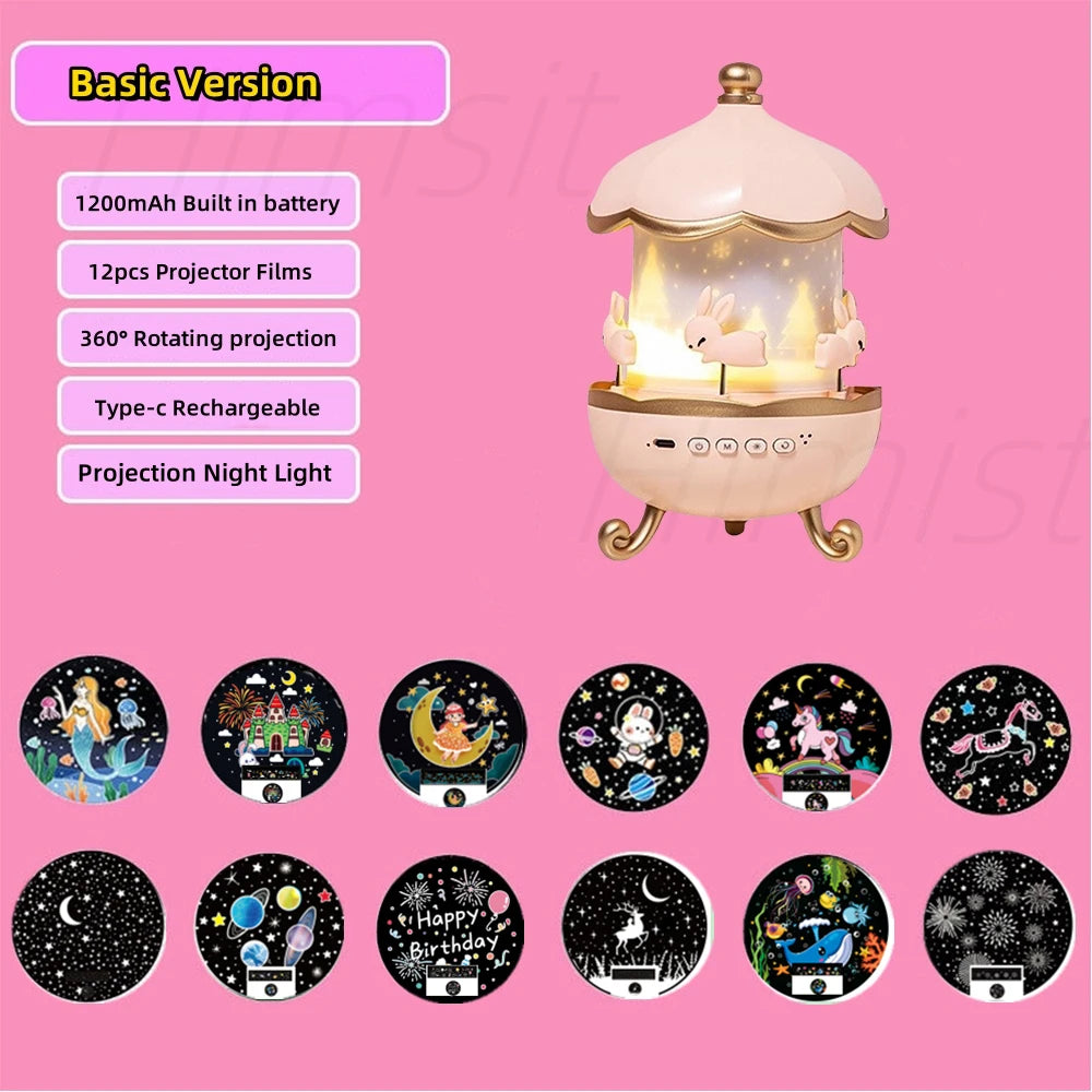 JoyKidsGo™ Kids Night Light Projector 21 Films & Bluetooth