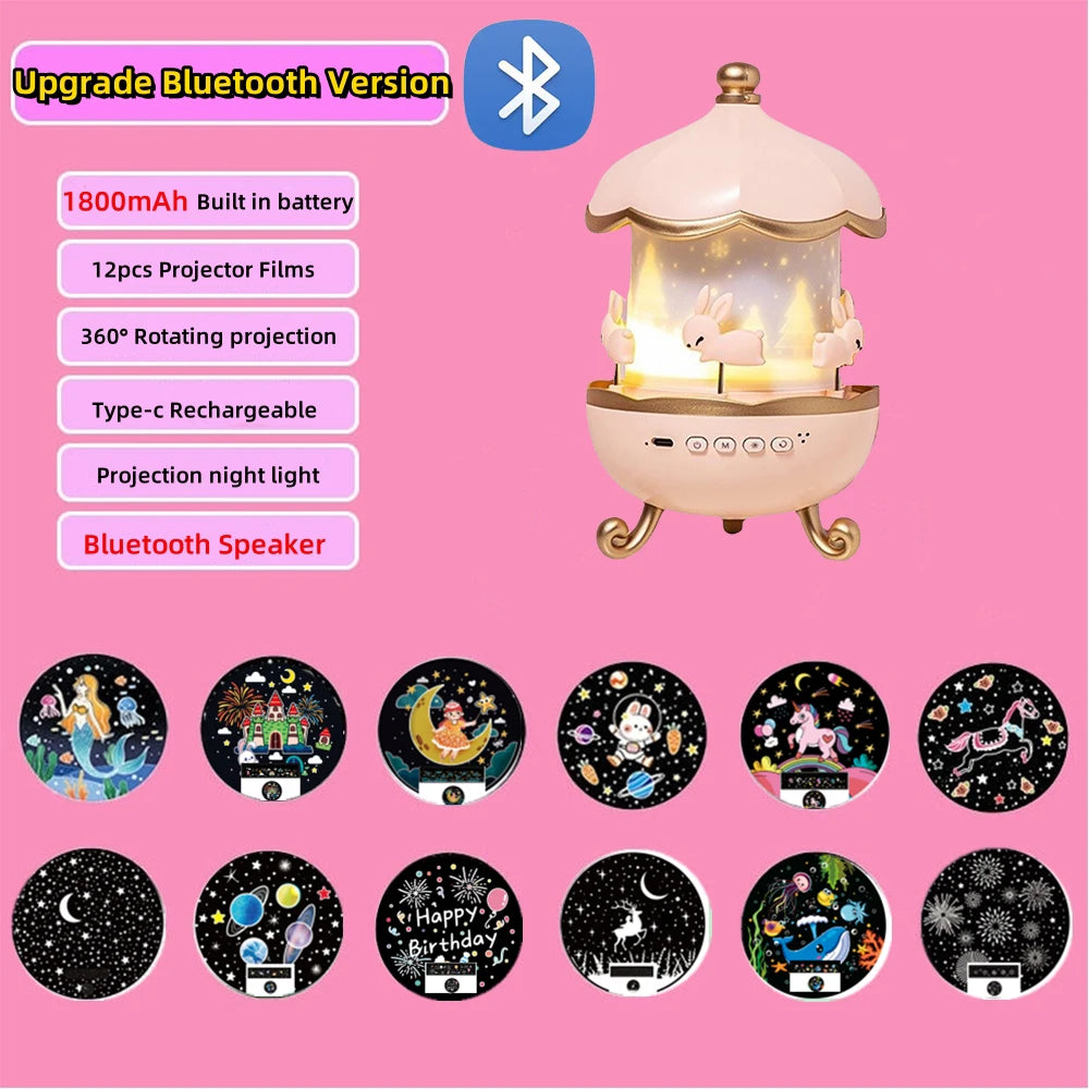 JoyKidsGo™ Kids Night Light Projector 21 Films & Bluetooth