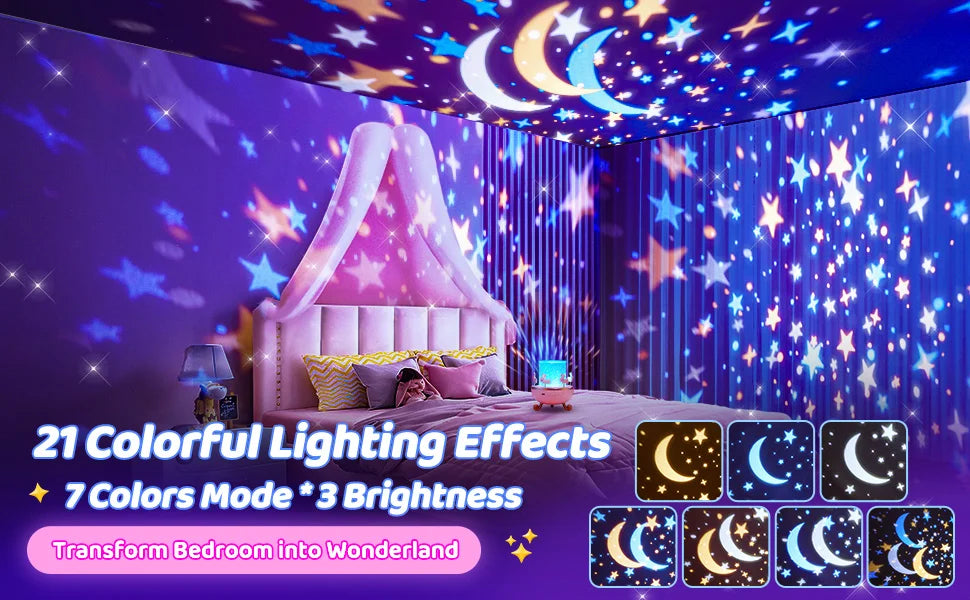 JoyKidsGo™ Kids Night Light Projector 21 Films & Bluetooth