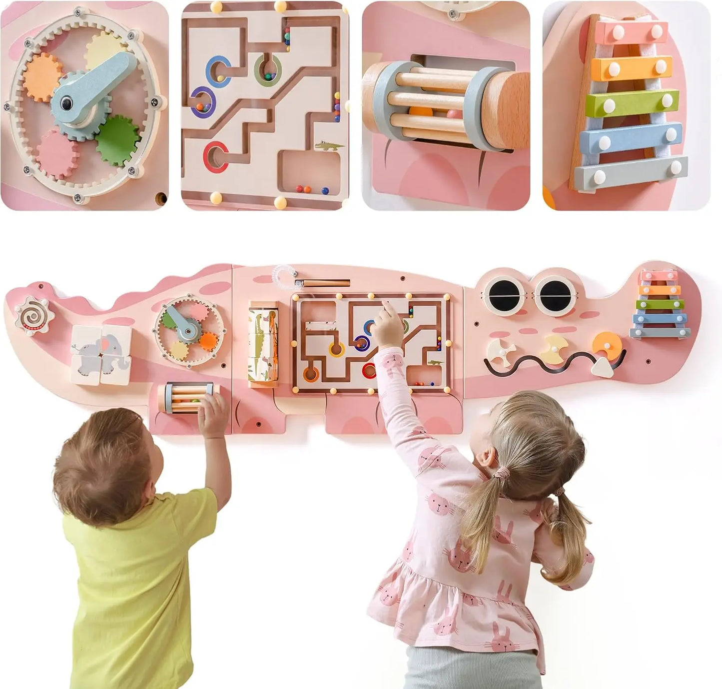 JoyKidsGo™ Wooden Busy Board 8 in 1