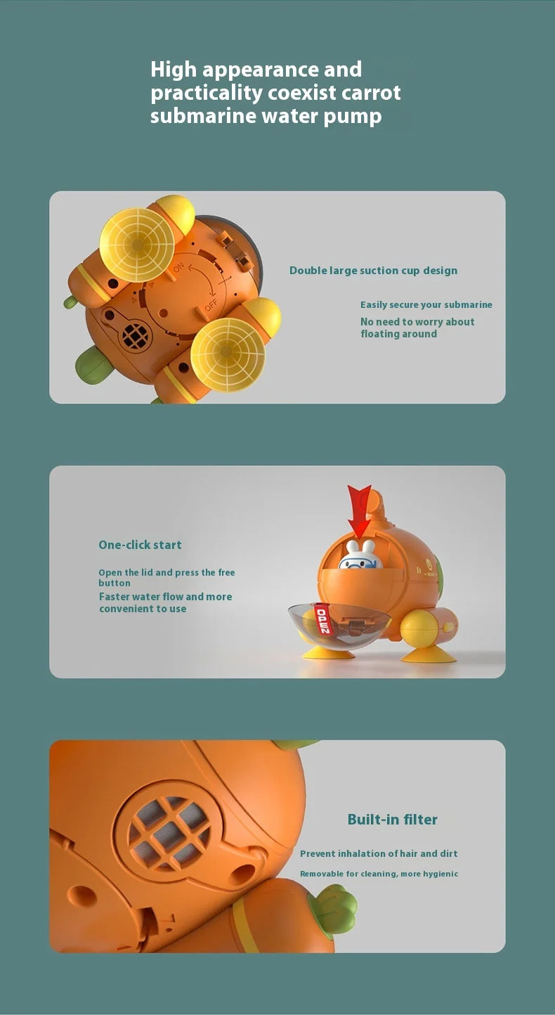 JoyKidsGo™ Leak-Proof Electric Radish Submarine 🚿✨