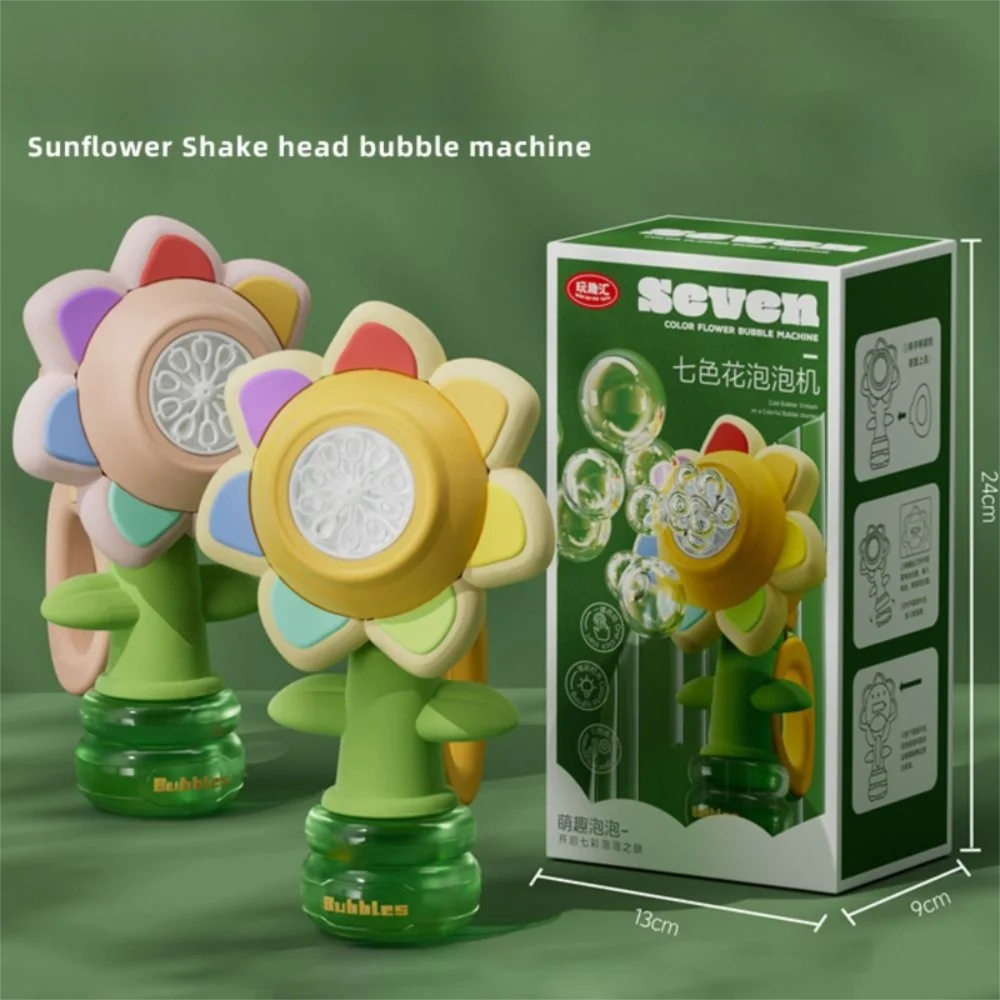 JoyKidsGo™ Sunflower Bubble Machine – Magical Bubble Fun for Kids!