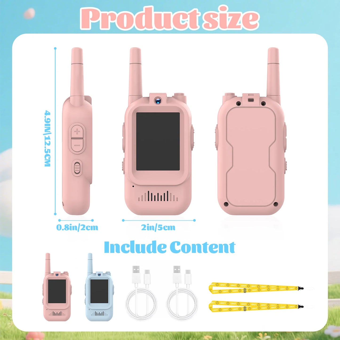 Kids WiFi Video Walkie Talkies – 2-Pack