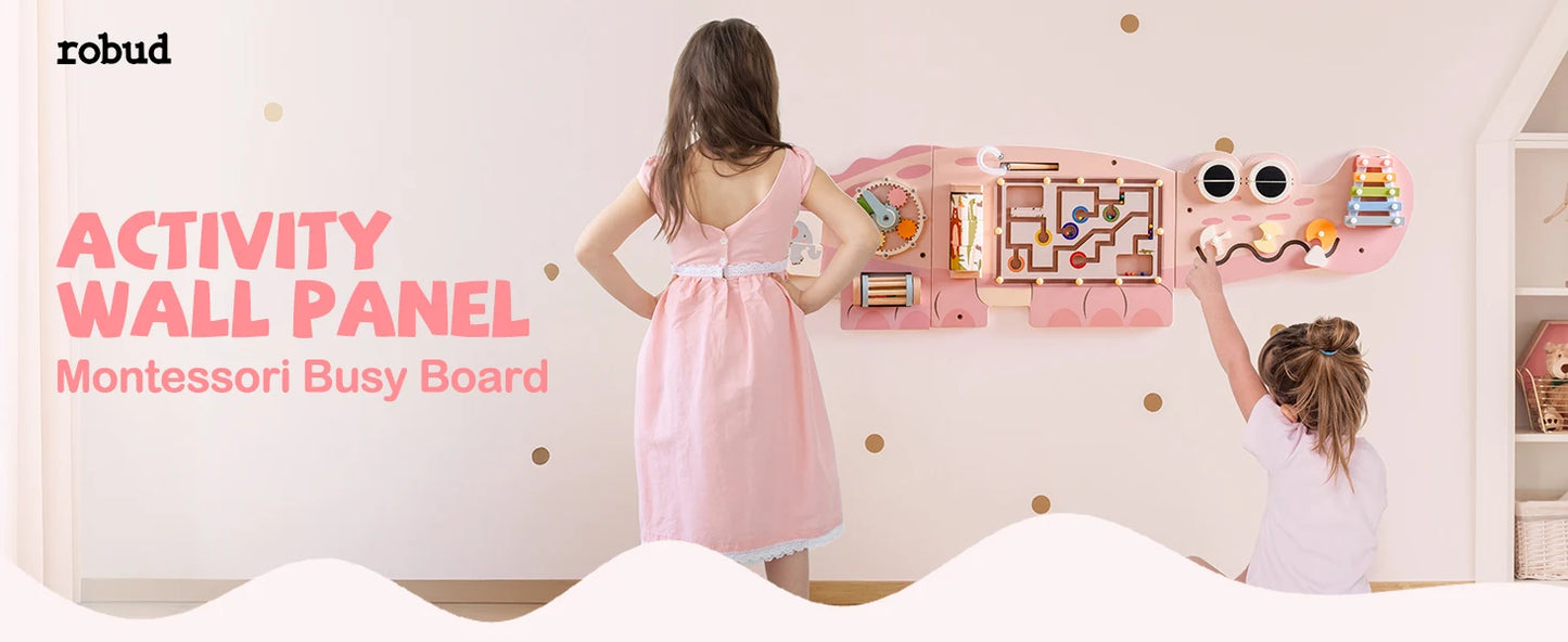 JoyKidsGo™ Wooden Busy Board 8 in 1