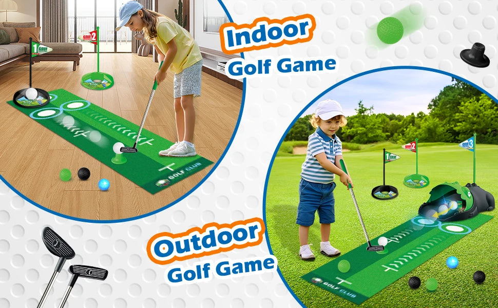 JoyKidsGo™ Golf Club Set with LED Automatic Ball Returner