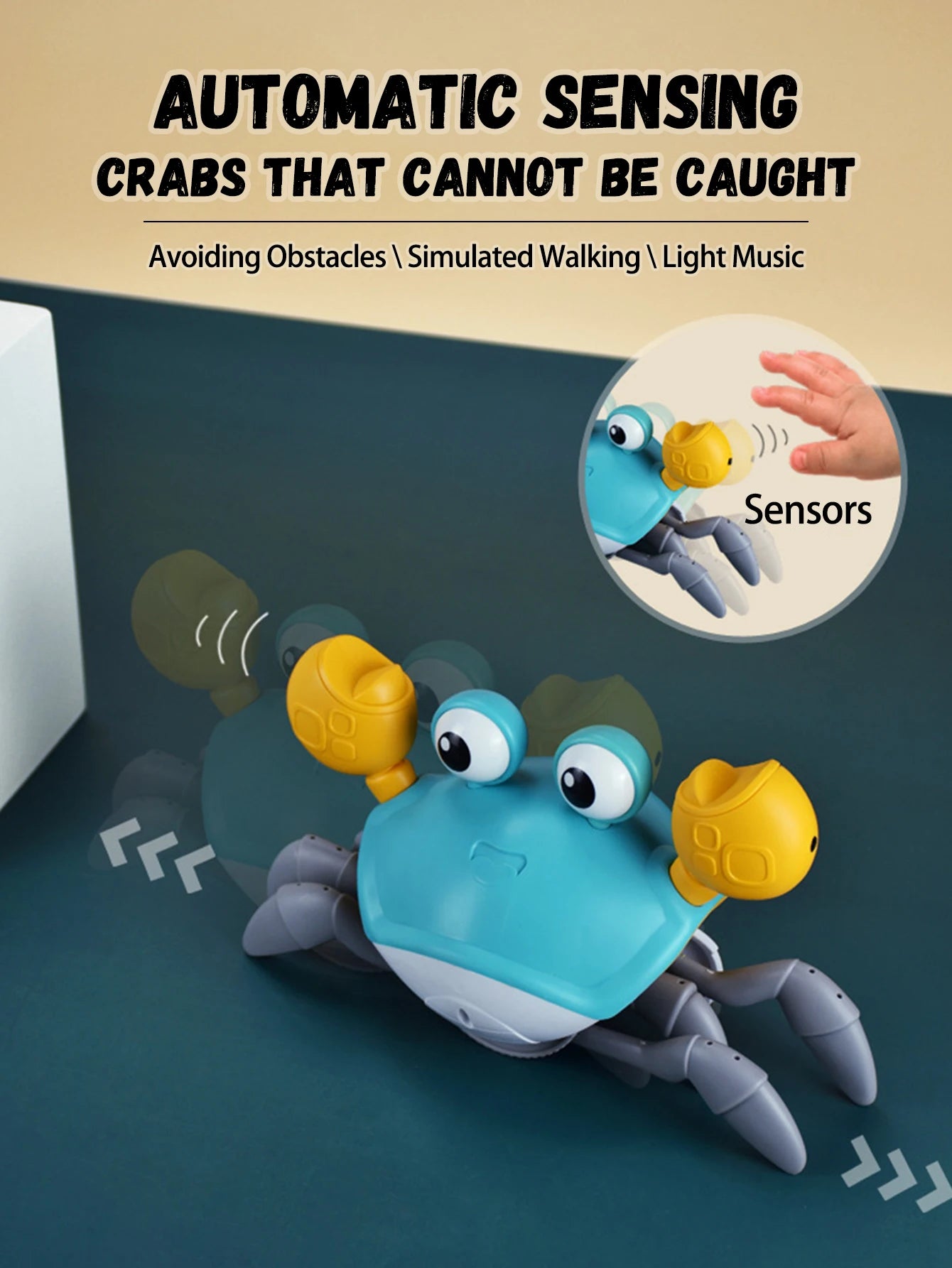 JoyKidsGo™  Auto-sensing Escape Crab toy