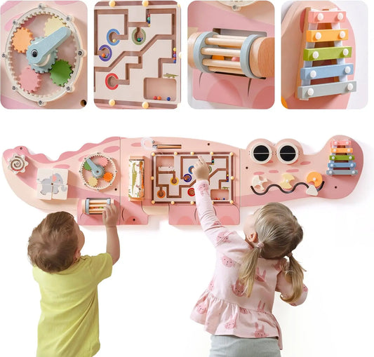 JoyKidsGo™ Wooden Busy Board 8 in 1