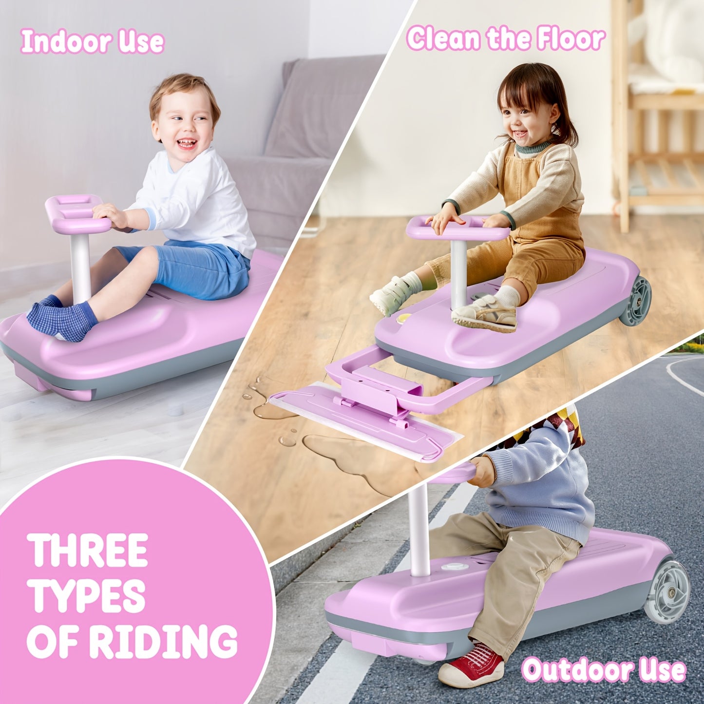 JoyKidsGo™ 3-in-1 Electric Kids Go Kart